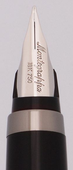 Montegrappa NeroUno Linea Fountain Pen - Black Faceted, Ruthenium